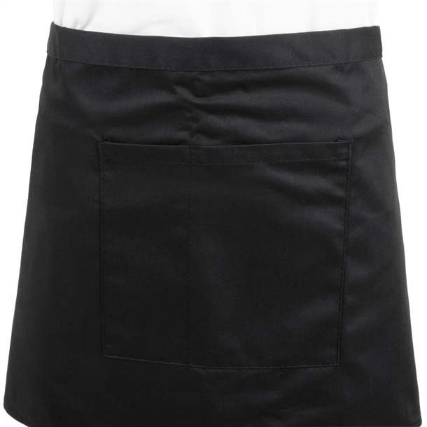 Whites Waist Apron Polycotton Black Whites Waist Apron Polycotton Black