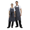 Whites Butchers Stripe Bib Apron Blue/White (5 Pack)