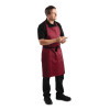 Whites Bib Apron Polycotton Burgundy Whites Bib Apron Polycotton Burgundy