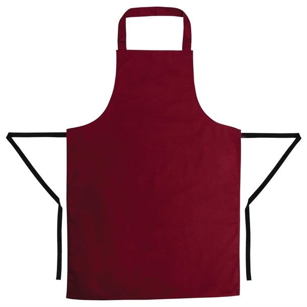Whites Bib Apron Polycotton Burgundy Whites Bib Apron Polycotton Burgundy