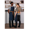 Southside X-Cross Back Bib Apron Denim Blue with Tan Ties