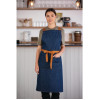 Southside X-Cross Back Bib Apron Denim Blue with Tan Ties