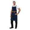 Southside X-Cross Back Bib Apron Denim Blue with Tan Ties