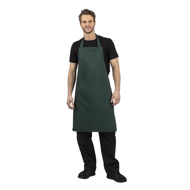 Whites Bib Apron Polycotton Green Whites Bib Apron Polycotton Green