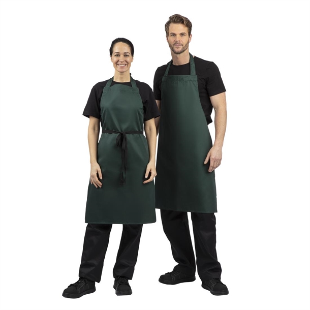 Whites Bib Apron Polycotton Green Whites Bib Apron Polycotton Green