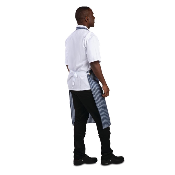 Whites Water Resistant Bib Apron Blue/White Stripe Whites Water Resistant Bib Apron Blue/White Stripe