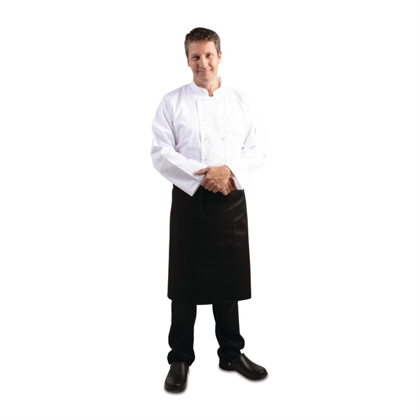 Whites Bistro Apron Polycotton Black Whites Bistro Apron Polycotton Black