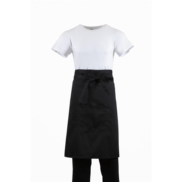 Whites Bistro Apron Polycotton Black Whites Bistro Apron Polycotton Black