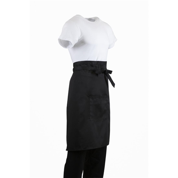 Whites Bistro Apron Polycotton Black Whites Bistro Apron Polycotton Black