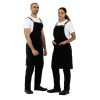 Southside Linen Blend Bib Apron Black