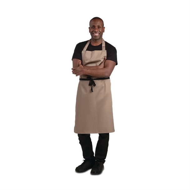 Whites Bib Apron Polycotton Tan Whites Bib Apron Polycotton Tan