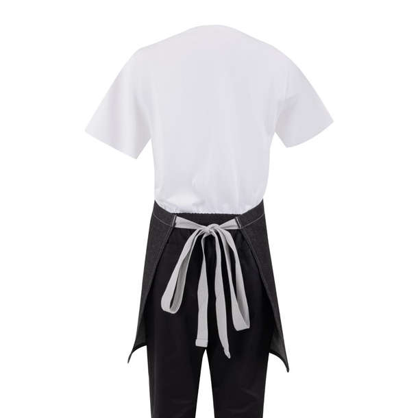Southside Waist Apron Denim Black with Grey Ties Southside Waist Apron Denim Black with Grey Ties