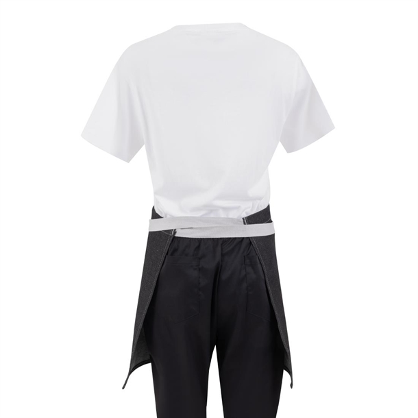 Southside Waist Apron Denim Black with Grey Ties Southside Waist Apron Denim Black with Grey Ties