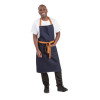 Southside Bib Apron Denim Blue with Tan Ties