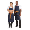 Southside Bib Apron Denim Blue with Tan Ties