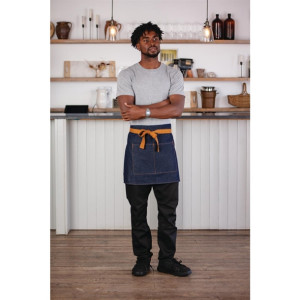 Southside Waist Apron Denim Blue with Tan Ties