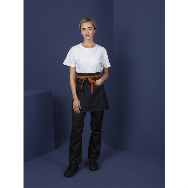 Southside Waist Apron Denim Blue with Tan Ties Southside Waist Apron Denim Blue with Tan Ties