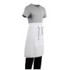 Whites Bistro Apron Polycotton White with Pocket