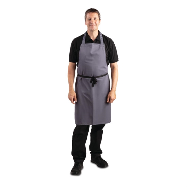 Whites Polycotton Bib Apron Charcoal Whites Polycotton Bib Apron Charcoal