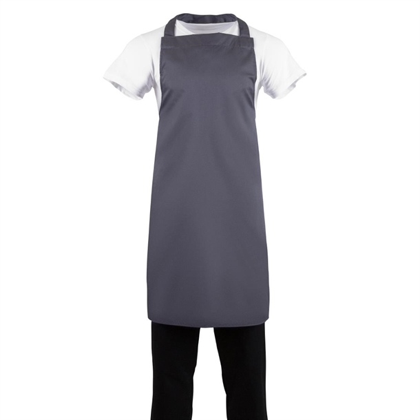 Whites Polycotton Bib Apron Charcoal Whites Polycotton Bib Apron Charcoal