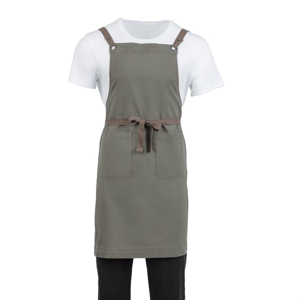 Southside Cotton Canvas Bib Apron Khaki Southside Cotton Canvas Bib Apron Khaki