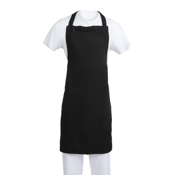 Whites Bib Apron Polycotton Black XL Whites Bib Apron Polycotton Black XL
