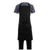 Whites Bib Apron Polycotton Black XL Whites Bib Apron Polycotton Black XL