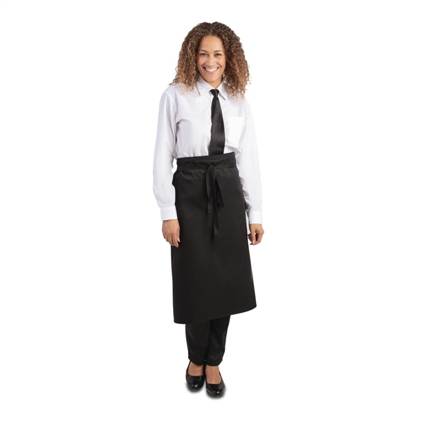 Whites Bistro Apron Polycotton Black with Pocket Whites Bistro Apron Polycotton Black with Pocket