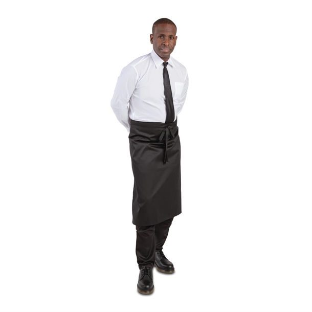 Whites Bistro Apron Polycotton Black with Pocket Whites Bistro Apron Polycotton Black with Pocket