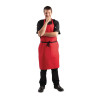 Whites Bib Apron Polycotton Red Whites Bib Apron Polycotton Red