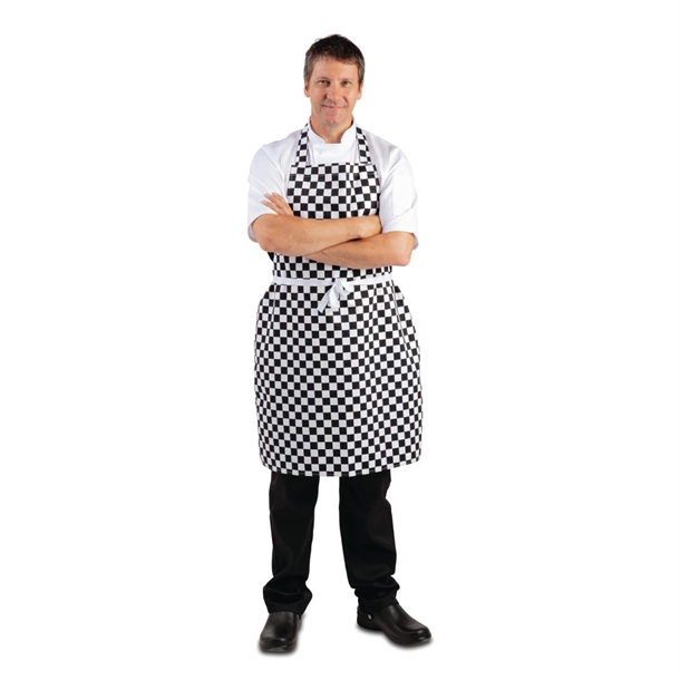 Whites Bib Apron Black/White Check