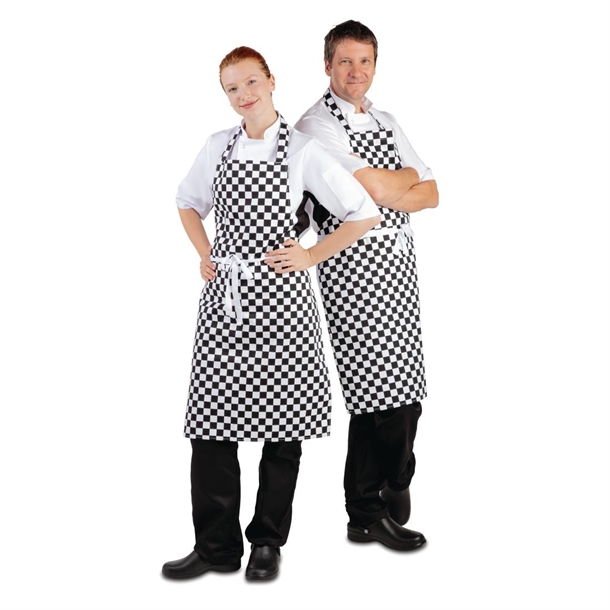 Whites Bib Apron Black/White Check