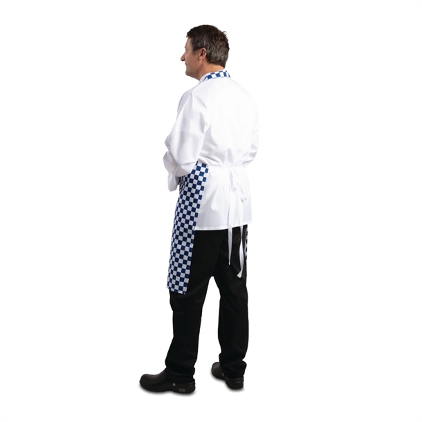 Whites Bib Apron Polycotton Blue/White Check Whites Bib Apron Polycotton Blue/White Check