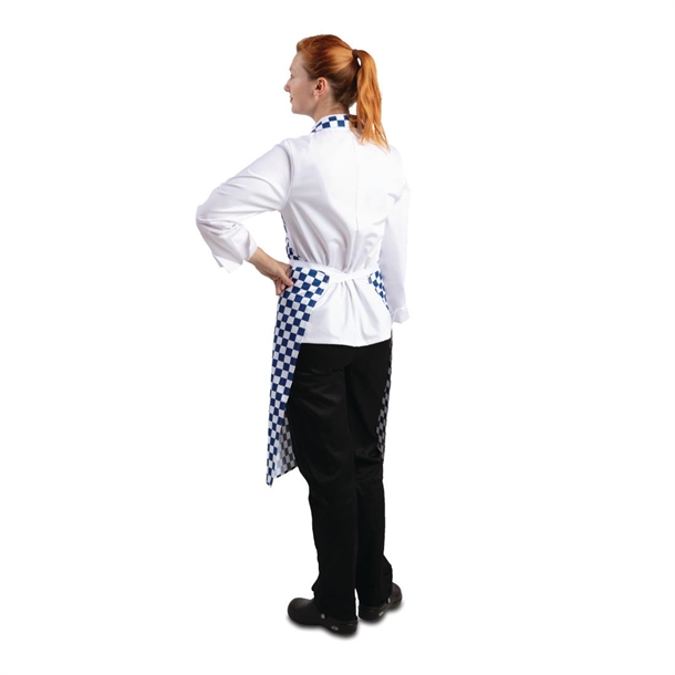Whites Bib Apron Polycotton Blue/White Check Whites Bib Apron Polycotton Blue/White Check