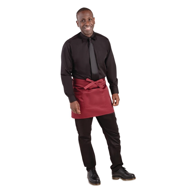 Whites Waist Apron Polycotton Burgundy Whites Waist Apron Polycotton Burgundy