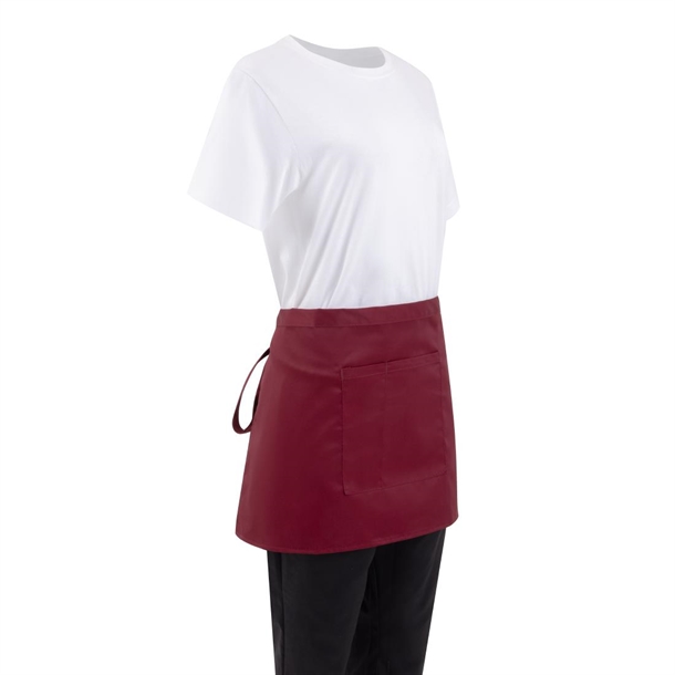 Whites Waist Apron Polycotton Burgundy Whites Waist Apron Polycotton Burgundy
