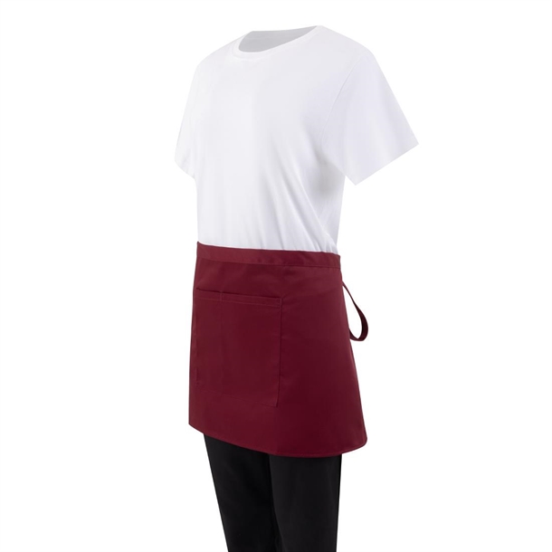Whites Waist Apron Polycotton Burgundy Whites Waist Apron Polycotton Burgundy
