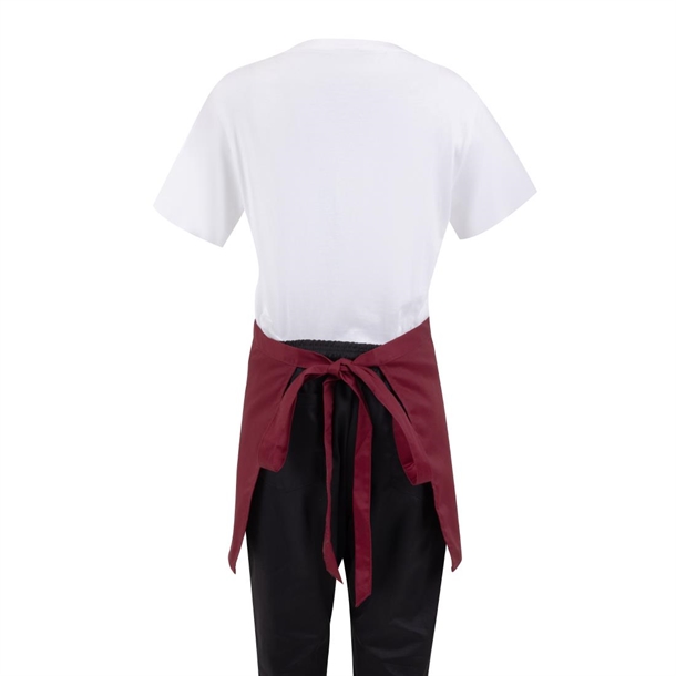 Whites Waist Apron Polycotton Burgundy Whites Waist Apron Polycotton Burgundy