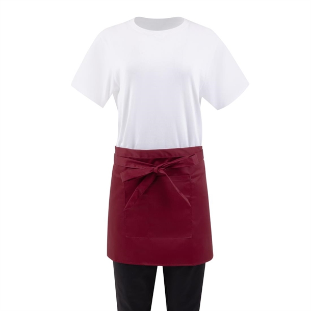 Whites Waist Apron Polycotton Burgundy Whites Waist Apron Polycotton Burgundy