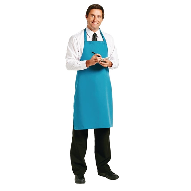 Le Chef Polycotton Bib Apron Teal Le Chef Polycotton Bib Apron Teal