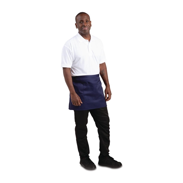 Whites Short Bistro Apron Navy Blue Whites Short Bistro Apron Navy Blue