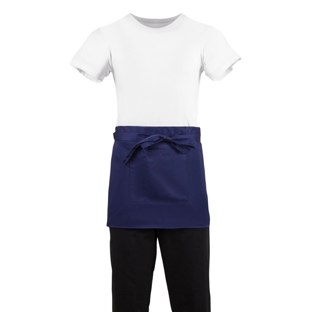 Whites Short Bistro Apron Navy Blue Whites Short Bistro Apron Navy Blue