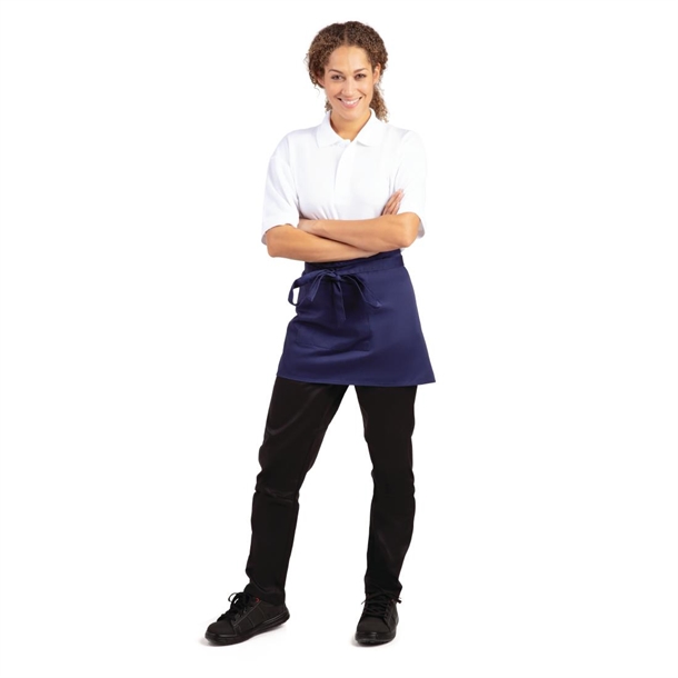 Whites Short Bistro Apron Navy Blue Whites Short Bistro Apron Navy Blue