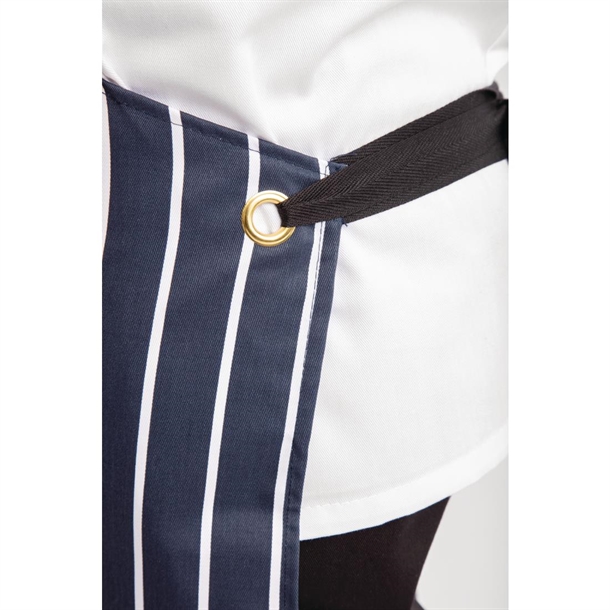 Whites Butchers Stripe Bib Apron with Pocket Blue/White Whites Butchers Stripe Bib Apron with Pocket Blue/White