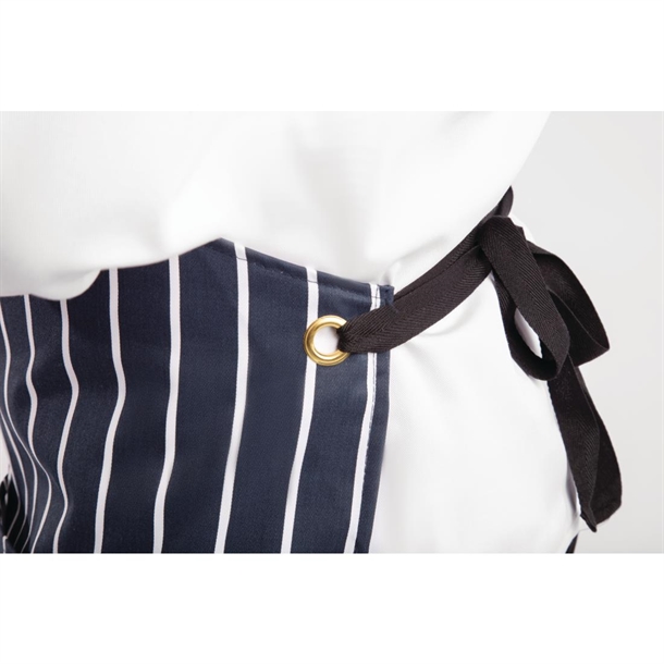 Whites Butchers Stripe Bib Apron with Pocket Blue/White Whites Butchers Stripe Bib Apron with Pocket Blue/White
