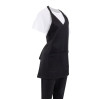 Whites V Neck Service Apron Black