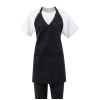 Whites V Neck Service Apron Black