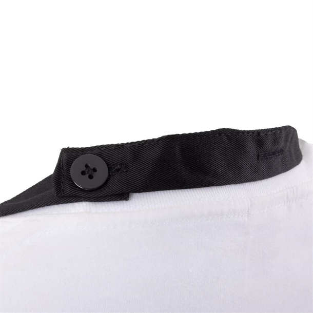 Whites V Neck Service Apron Black