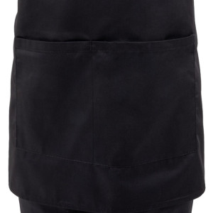 Whites V Neck Service Apron Black
