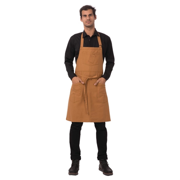 Chef Works Rockford Bib Apron Nutmeg Chef Works Rockford Bib Apron Nutmeg